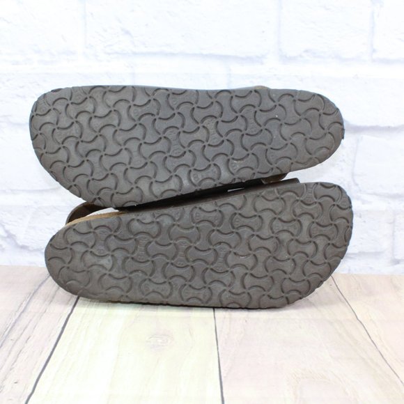 Birkenstock Milano Brown Leather Ankle Strap Buckle Sandals Size US 10 - Picture 9 of 12